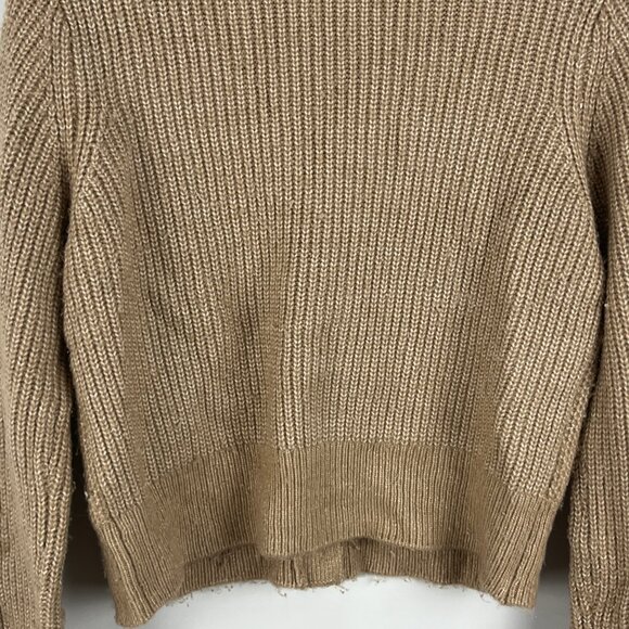 Unbranded Short Button Cardigan Size M Beige Long Sleeve V Neck Stretch Acrylic - Picture 7 of 8